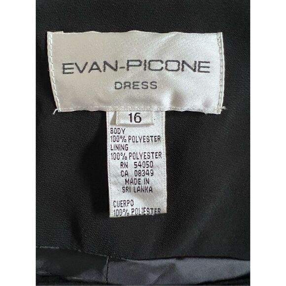 Evan-Picone 2 pice ladies dress with sheer tie top cover sz 16 - Picture 9 of 9